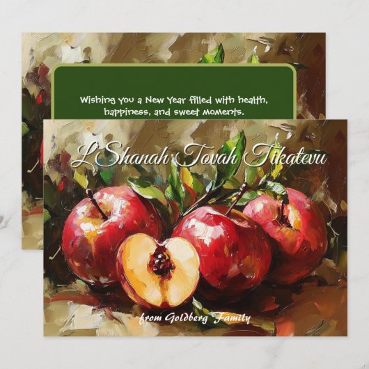 Shana Tova Appelhof Zegeningen Kaart (Voorkant / Achterkant)