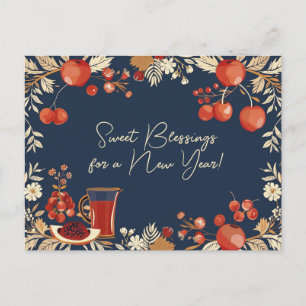 Shana Tova - blauw Briefkaart