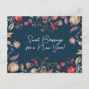 Shana Tova - blauw Briefkaart