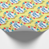 Shana Tova-cirkels - pastelgeel Cadeaupapier (Hoek)