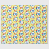 Shana Tova-cirkels - pastelgeel Cadeaupapier (Vlak)