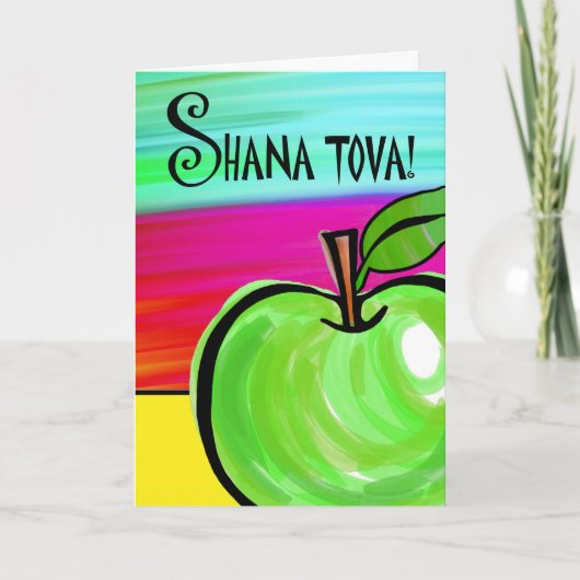 Shana Tova! De Kaart van Hashanah van Rosh, Groen (Voorkant)