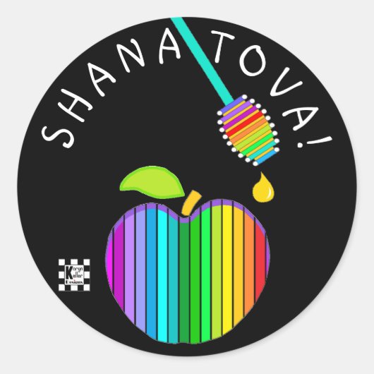 Shana Tova envelop afdichtingen Ronde Sticker (Voorkant)