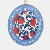 Shana Tova - Gelukkig Joods Nieuwjaar Keramisch Ornament (Links)