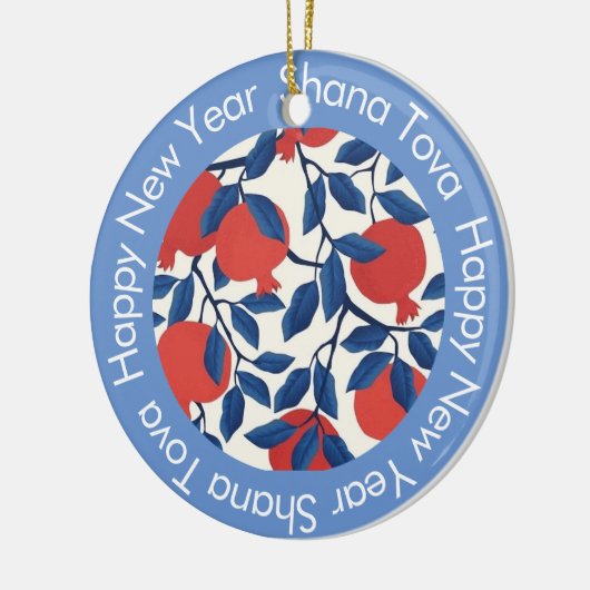 Shana Tova - Gelukkig Joods Nieuwjaar Keramisch Ornament (Links)