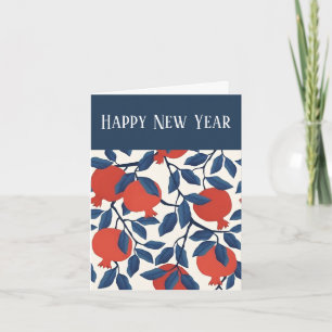 Shana Tova Granaatappel Botanisch Ontwerp Elegan Feestdagen Kaart