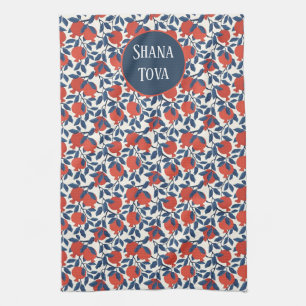 Shana Tova Granaatappel Botanisch Ontwerp Elegan Theedoek