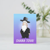Shana Tova Greeting - Joodse konijnenkaart Briefkaart (Staand voorkant)