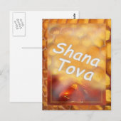 Shana-Tova Honey die Happy Rosh HaShana tekent Briefkaart (Voorkant / Achterkant)