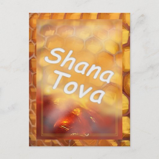 Shana-Tova Honey die Happy Rosh HaShana tekent Briefkaart (Voorkant)