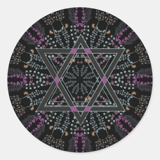 Shana Tova Joods Nieuwjaar Ronde Sticker (Voorkant)