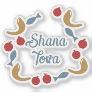 Shana Tova krans Sticker