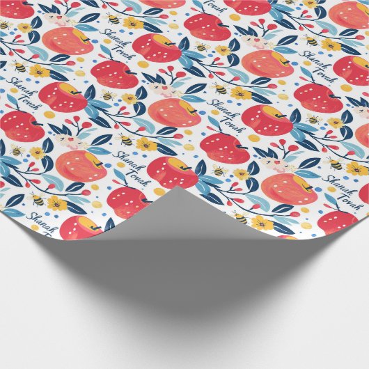 Shana Tova met appels en bijen Cadeaupapier (Hoek)