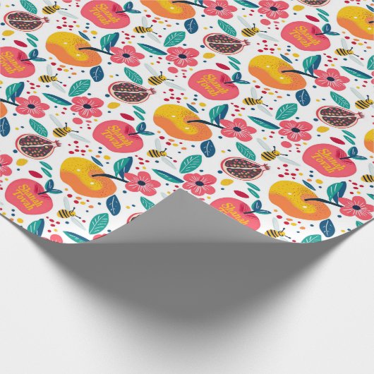 Shana Tova met appels en bijen Cadeaupapier (Hoek)