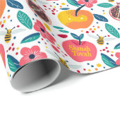 Shana Tova met appels en bijen Cadeaupapier (Rol Hoek)