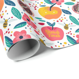 Shana Tova met appels en bijen Cadeaupapier