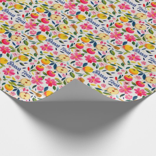 Shana Tova met appels en honingdruppelaar Cadeaupapier (Hoek)