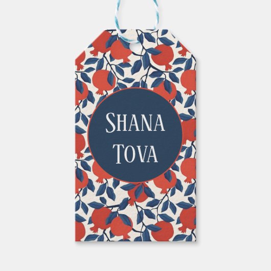 Shana Tova Pomegranate Cadeaulabel (Voorkant)