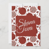 Shana Tova Pomegranate Rosh Hashanah Custom Text Feestdagenkaart (Voorkant)