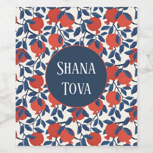 Shana Tova Pomegranate Wijn Etiket (Enkel label)