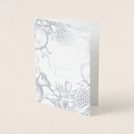 Shana Tova Rosh Hashana Joods Nieuwjaar   Folie Kaarten (Voorkant)