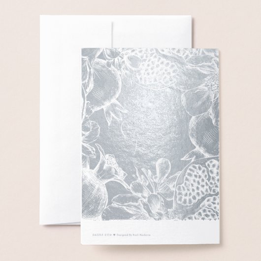 Shana Tova Rosh Hashana Joods Nieuwjaar Folie Kaarten (Met envelop)