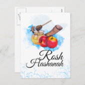 Shana Tova/Rosh Hashanah Feestdagenkaart (Voorkant / Achterkant)