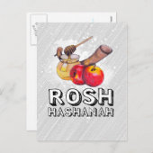 Shana Tova/Rosh Hashanah Feestdagenkaart (Voorkant / Achterkant)