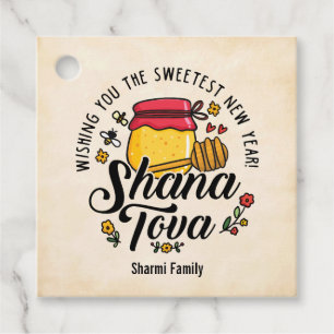 Shana Tova, Rosh Hashanah, Joods Nieuwjaar Bedankjes Labels