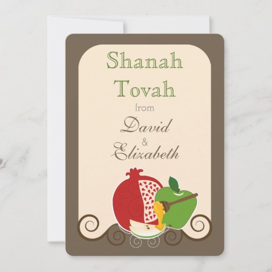 Shana Tova Rosh Hashanah Joods Nieuwjaar Feestdagenkaart (Voorkant)