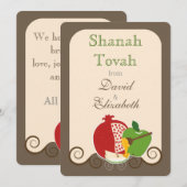Shana Tova Rosh Hashanah Joods Nieuwjaar Feestdagenkaart (Voorkant / Achterkant)
