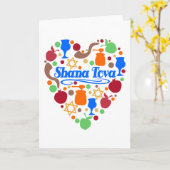 Shana Tova Rosh Hashanah Joods Nieuwjaarsfeest Kaart (Gele Bloem)