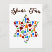 Shana Tova Rosh Hashanah Jwish New Year Holiday Briefkaart (Voorkant)