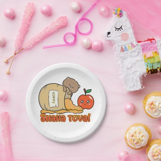 Shana tova Rosh Hashanah partijdecor Papieren Bordje (Feest)