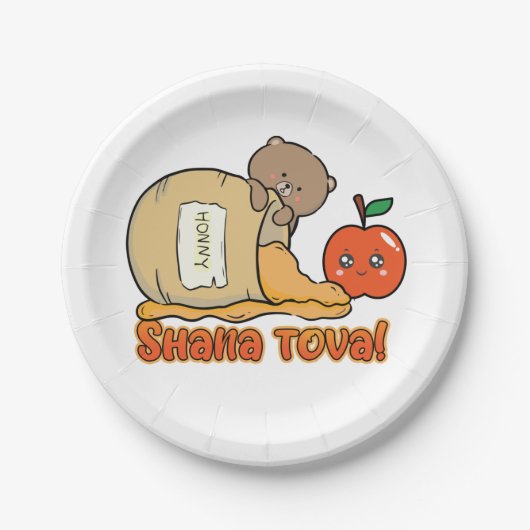 Shana tova Rosh Hashanah partijdecor Papieren Bordje (Voorkant)