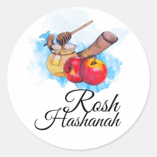Shana Tova / Rosh Hashanah Ronde Sticker (Voorkant)
