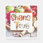 Shana Tova - Rosj Hasjana met appels en honing Servet (Voorkant)