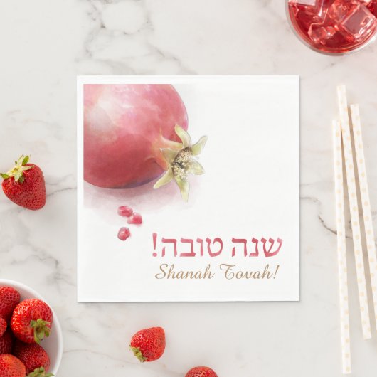 Shana Tova servetten - granaatappel (Insitu)