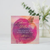 Shana Tova Sweet Nieuwjaar Blessing Aankondiging (Staand voorkant)