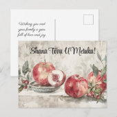 Shana Tova U'Metuka! aanpasbaar Briefkaart (Voorkant / Achterkant)