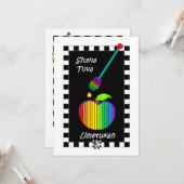 Shana Tova Umetukah FLAT wenskaart Kaart (Voorkant / Achterkant in situ)