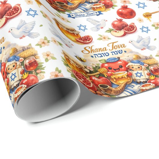 Shana Tova-viering Wrap Cadeaupapier (Rol Hoek)