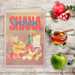 Shana Tovah Voor een Zoet Nieuw Jaar/ Rosh Hashana Feestdagen Kaart