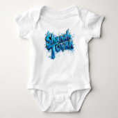 ✡️ Shanah Tovah blauw Graffiti Romper (Voorkant)