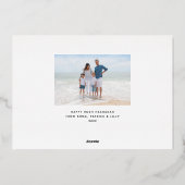 Shanah Tovah Classic Border Photo Gold Folie Feestdagenkaart (Achterkant)