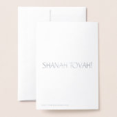 Shanah Tovah elegante eenvoudige typografie Folie Kaarten (Met envelop)