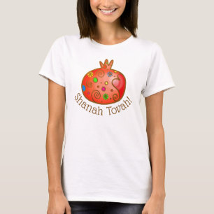 Shanah tovah feestelijk granaatappel T-shirt
