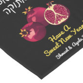 Shanah Tovah Granaatappel Gepersonaliseerde Tafell Korte Tafelloper (Hoek)