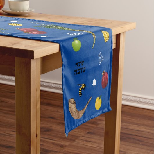 Shanah Tovah Holiday Table Runner Korte Tafelloper (Voorbeeld)