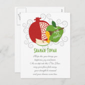 Shanah Tovah Joods Nieuwjaar Feestdagenkaart (Voorkant / Achterkant)